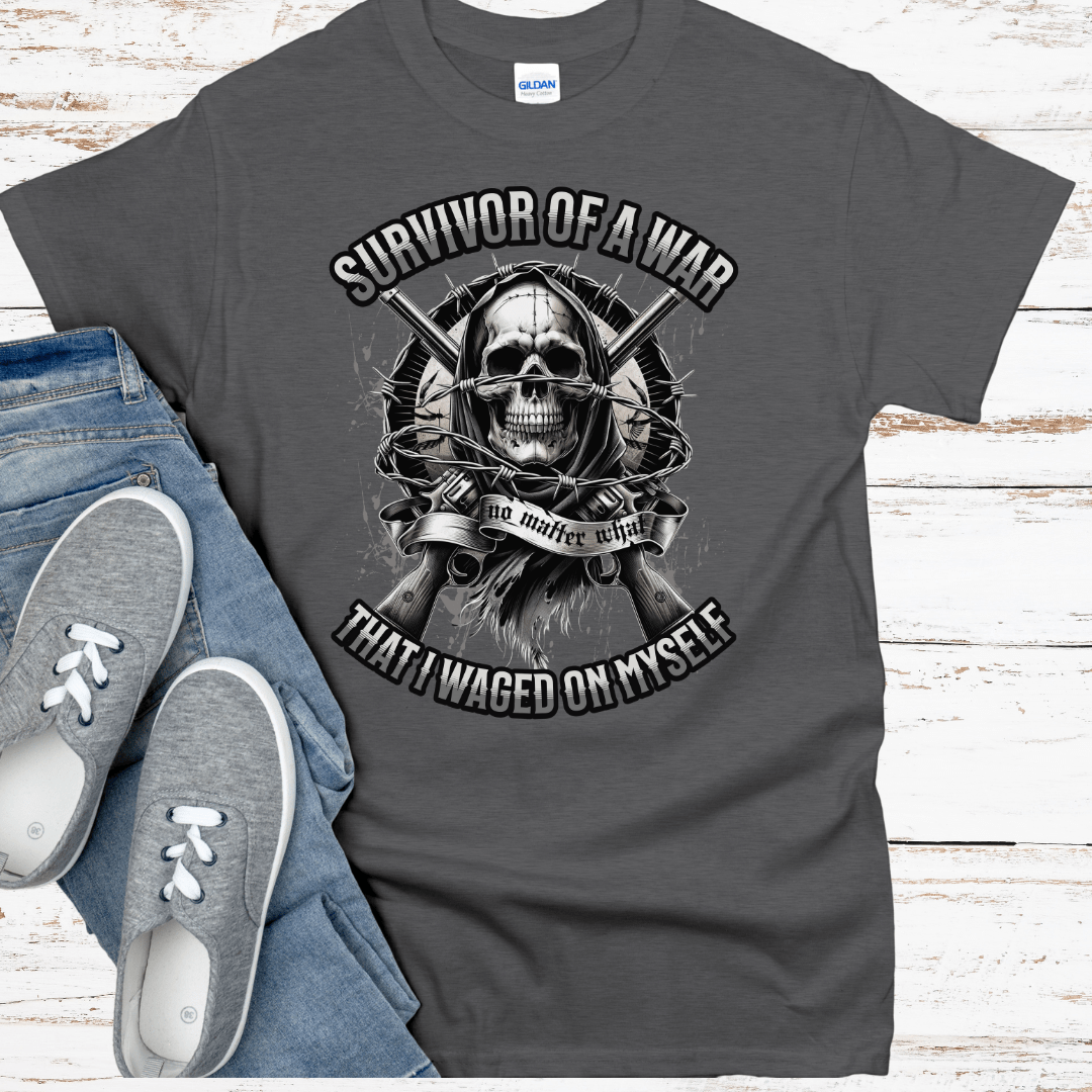 Recovery T-Shirt | Inspiring Sobriety |  Survivor of a War I Waged On Myself